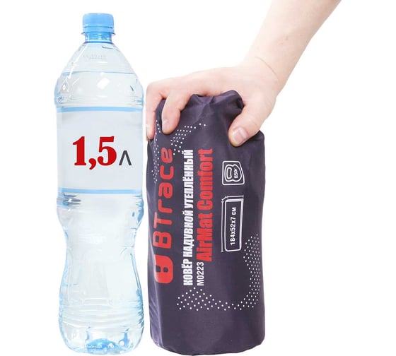 Ковер надувной утеплённый Btrace AirMat Comfort, 184x52x7 см, синий M0223