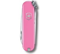 Нож-брелок Victorinox Classic SD Colors Cherry Blossom 58 мм, 7 функций, розовый 0.6223.51G