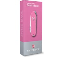 Нож-брелок Victorinox Classic SD Colors Cherry Blossom 58 мм, 7 функций, розовый 0.6223.51G