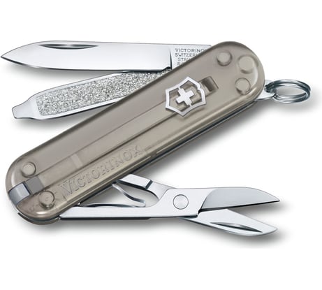Нож-брелок Victorinox Classic SD Colors Mystical Morning 58 мм, 7 функций, серый 0.6223.T31G