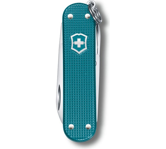 Нож-брелок Victorinox Classic SD Alox Colors Wild Jungle 58 мм, 5 функций, тёмно-бирюзовый 0.6221.242G