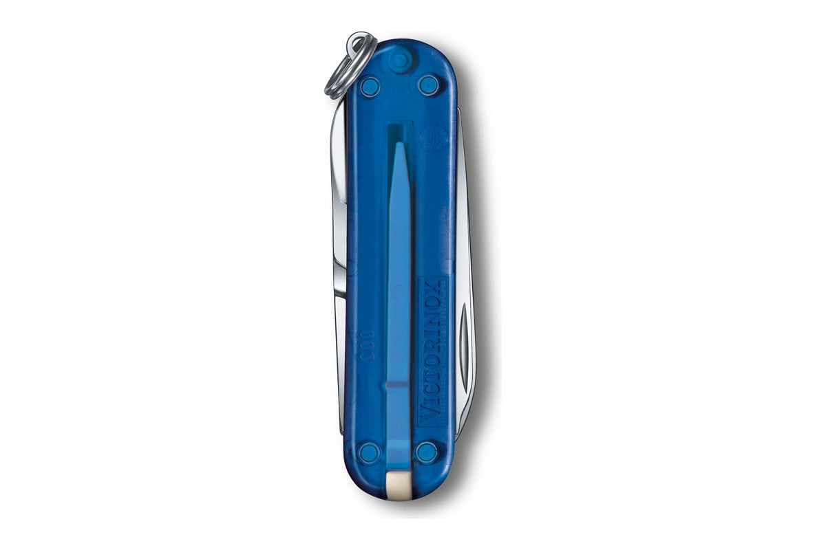 Нож-брелок Victorinox Classic SD Colors Deep Ocean 58 мм, 7 функций,  полупрозрачный синий 0.6223.T2G - выгодная цена, отзывы, характеристики,  фото - купить в Москве и РФ