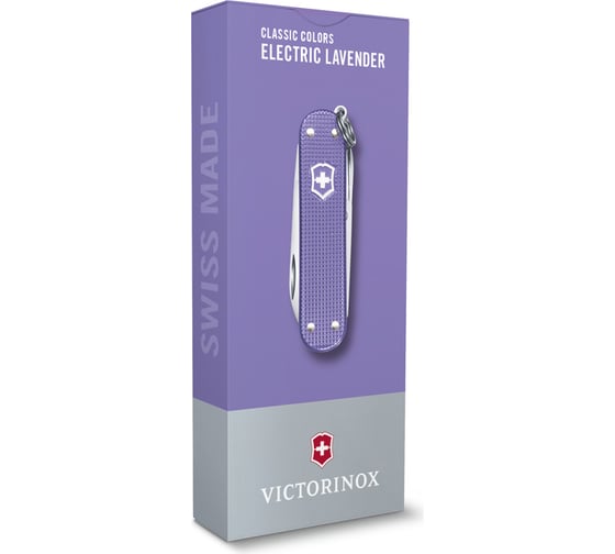 Нож-брелок Victorinox Classic SD Alox Colors Electric Lavender 58 мм, 5 функций, лавандов 0.6221.223G