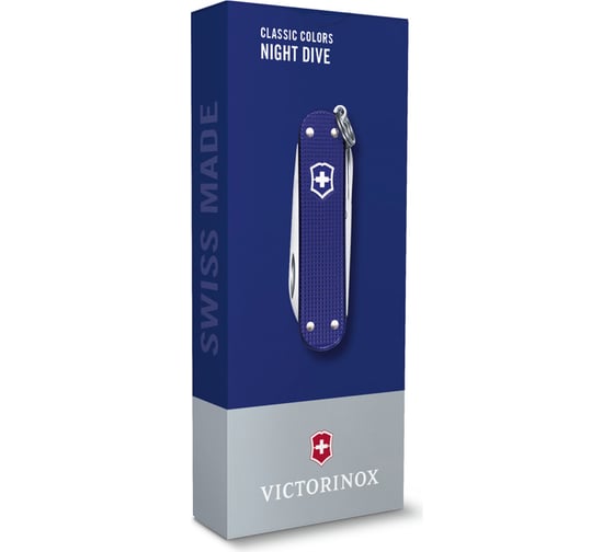Нож-брелок Victorinox Classic SD Alox Colors Night Dive 58 мм, 5 функций, фиолетовый 0.6221.222G