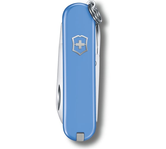 Нож-брелок Victorinox Classic SD Colors Summer Rain 58 мм, 7 функций, голубой 0.6223.28G