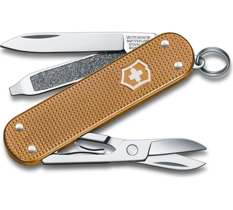 Нож-брелок Victorinox Classic SD Alox Colors Wet Sand 58 мм, 5 функций, песочный 0.6221.255G