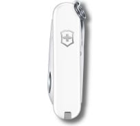 Нож-брелок Victorinox Classic SD Colors Falling Snow 58 мм, 7 функций, белый 0.6223.7G