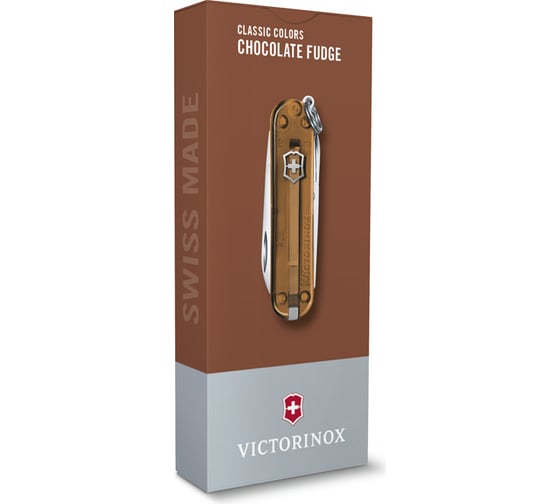 Нож-брелок Victorinox Classic SD Colors Chocolate Fudge 58 мм, 7 функций, карамельный 0.6223.T55G