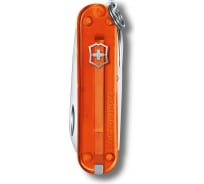 Нож-брелок Victorinox Classic SD Colors Fire Opal 58 мм, 7 функций, полупрозрачный оранжев 0.6223.T82G