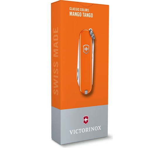 Нож-брелок Victorinox Classic SD Colors Mango Tango 58 мм, 7 функций, оранжевый 0.6223.83G