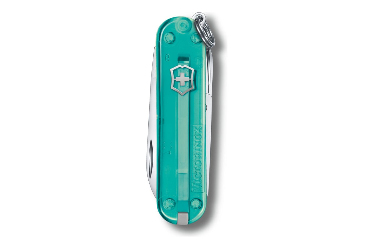 Нож-брелок Victorinox Classic SD Colors Tropical Surf 58 мм, 7 функций,  полупрозрачный 0.6223.T24G - выгодная цена, отзывы, характеристики, фото -  купить в Москве и РФ