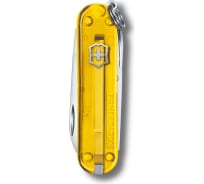 Нож-брелок Victorinox Classic SD Colors Tuscan Sun 58 мм, 7 функций, полупрозрачный жёлтый 0.6223.T81G
