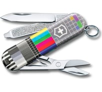 Нож-брелок Victorinox Classic Retro TV 58 мм, 7 функций 0.6223.L2104