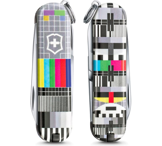 Нож-брелок Victorinox Classic Retro TV 58 мм, 7 функций 0.6223.L2104