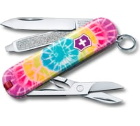 Нож-брелок Victorinox Classic Tie Dye 58 мм, 7 функций 0.6223.L2103