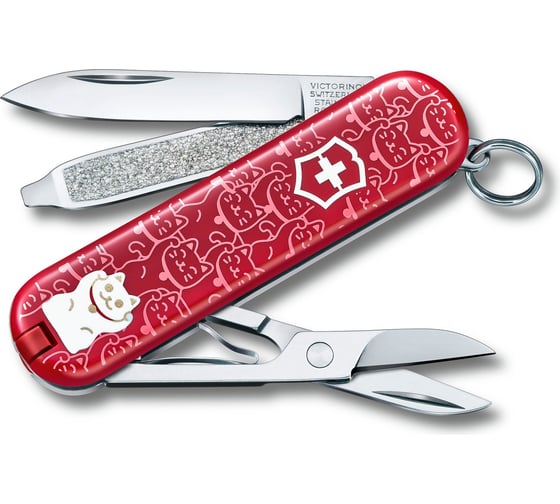 Нож-брелок Victorinox Classic Lucky Cat 58 мм, 7 функций 0.6223.L2106 1
