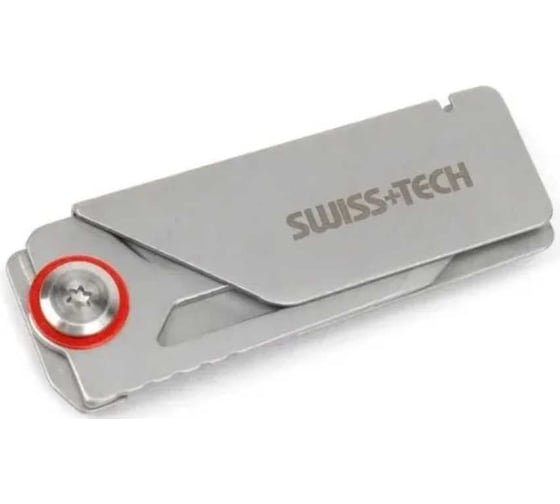 Нож складной Swiss+Tech 2,5" (Сталь-4Cr13; Ручка-Stainless Steel) Money Clip ST014010