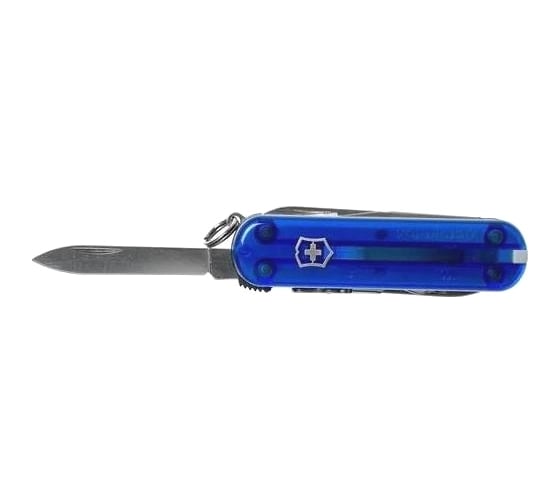 Нож Victorinox Classic Nail Clip 580, 65 мм, 8 функций, полупрозрачный синий 0.6463.T2