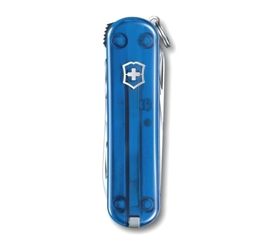 Нож Victorinox Classic Nail Clip 580, 65 мм, 8 функций, полупрозрачный синий 0.6463.T2