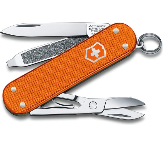 Нож-брелок Victorinox Classic Alox LE 2021, 58 мм 5 функций, алюминиевая рукоять, оранжевый 0.6221.L21 1