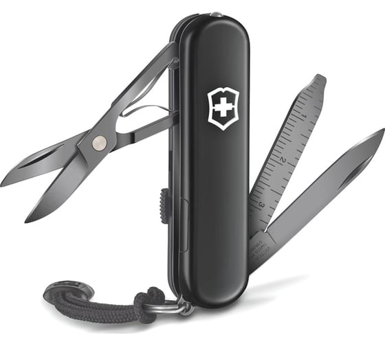 Нож-брелок Victorinox Classic Signature Lite, 58 мм, 7 функций, черный 0.6226.31P