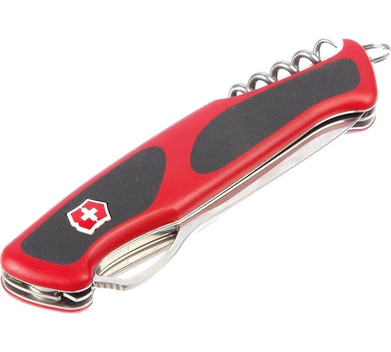 Нож Victorinox RangerGrip 78, 130 мм, 12 функций, красный с черным 0.9663.MC