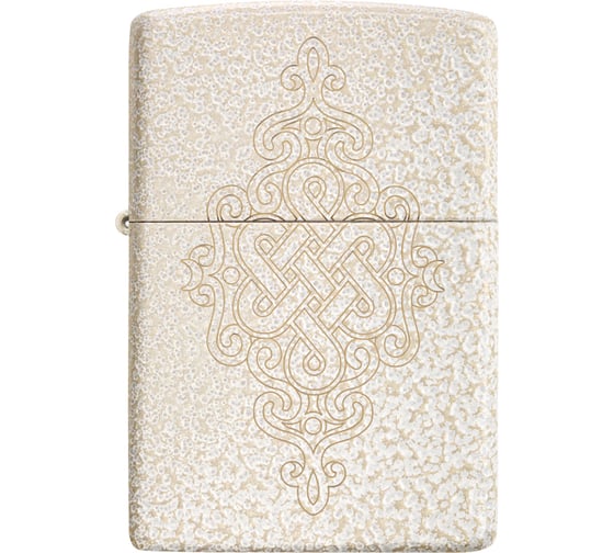 Зажигалка ZIPPO Lucky Knot Design с покрытием Mercury Glass, латунь/сталь, бежевая, 38x13x57 мм 49599
