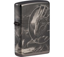 Зажигалка ZIPPO Lisa Parker с покрытием High Polish Black, латунь/сталь, чёрная, 38x13x57 мм 49287