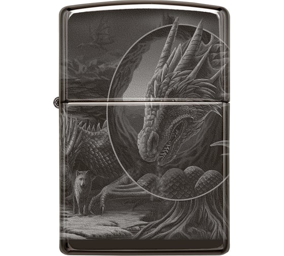 Зажигалка ZIPPO Lisa Parker с покрытием High Polish Black, латунь/сталь, чёрная, 38x13x57 мм 49287