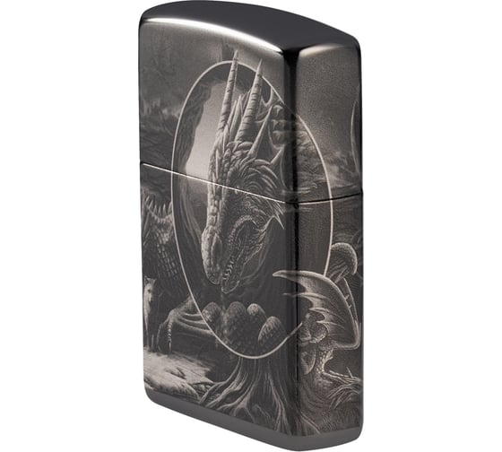 Зажигалка ZIPPO Lisa Parker с покрытием High Polish Black, латунь/сталь, чёрная, 38x13x57 мм 49287