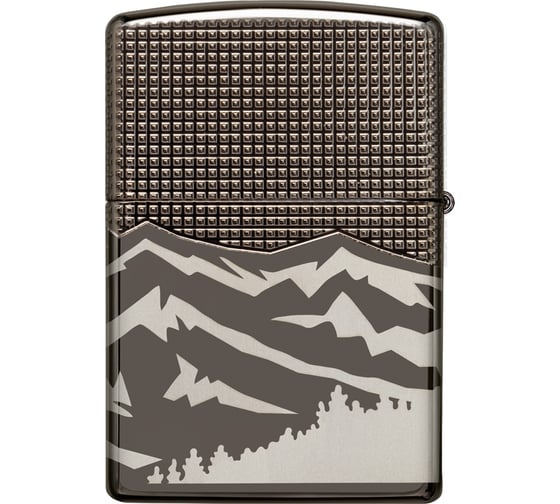 Зажигалка ZIPPO Armor с покрытием High Polish Black Ice, латунь/сталь, чёрная, 38x13x57 мм 49299