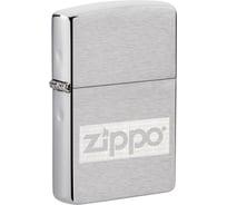 Подарочный набор ZIPPO фляжка 89 мл и зажигалка латунь/сталь, серебристый, в коробке с подвесом 49358