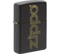 Зажигалка ZIPPO Design с покрытием Black Matte, латунь/сталь, чёрная матовая, 38x13x57 мм 49598