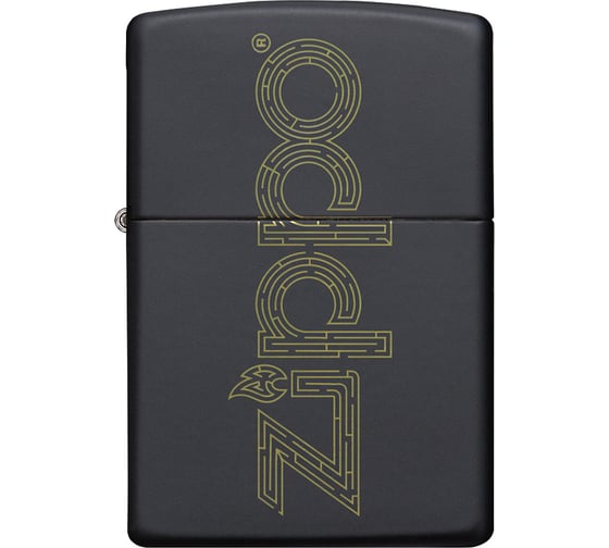 Зажигалка ZIPPO Design с покрытием Black Matte, латунь/сталь, чёрная матовая, 38x13x57 мм 49598