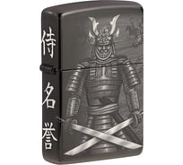 Зажигалка ZIPPO Knight Fight с покрытием High Polish Black, латунь/сталь, чёрная 38x13x57 мм 49292