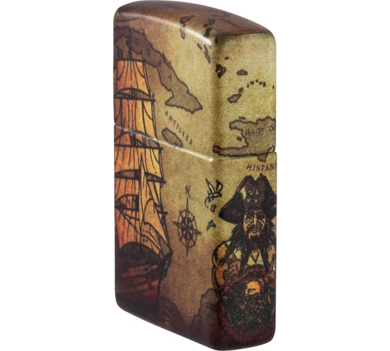 Зажигалка ZIPPO Pirate Ship с покрытием White Matte, 38x13x57 мм 49355