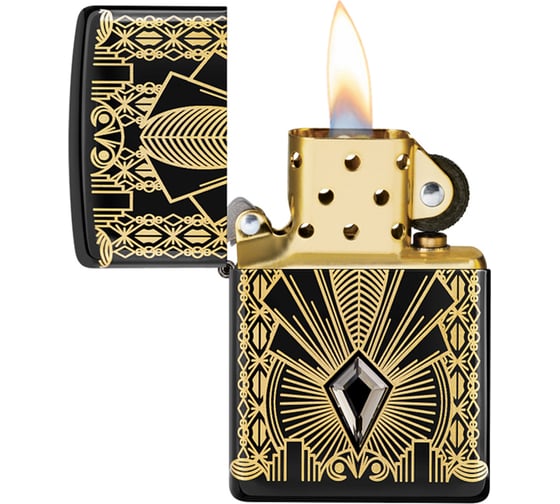 Зажигалка ZIPPO коллекционная модель 2021, с покрытием High Polish Black, чёрная, 38x13x57 мм 49502