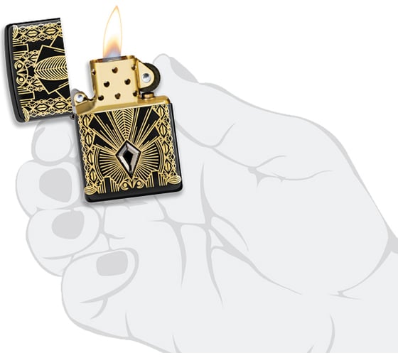 Зажигалка ZIPPO коллекционная модель 2021, с покрытием High Polish Black, чёрная, 38x13x57 мм 49502