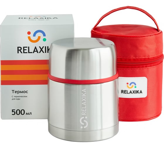 Термос для еды Relaxika 301 0.5 литра, в чехле R301.500.1P