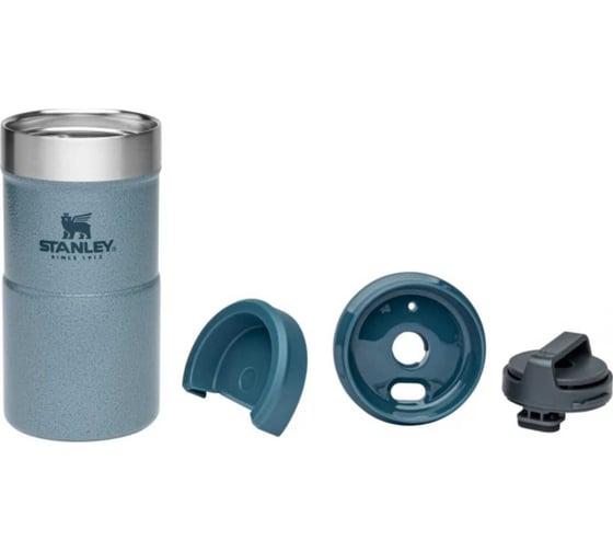 Термокружка STANLEY Classic Neverleak, голубая, 0.25 л 10-09856-009