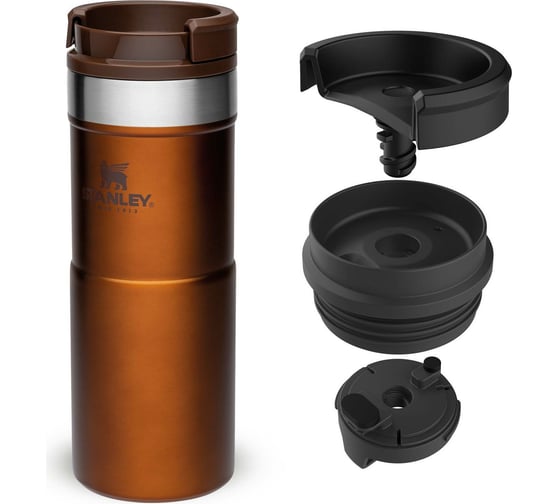 Термокружка STANLEY Classic Neverleak, темно-янтарная, 0.35 л 10-09855-010