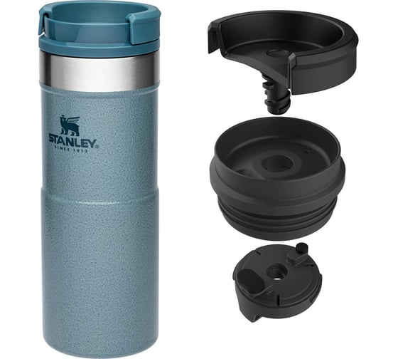Термокружка STANLEY Classic Neverleak, голубая, 0.35 л 10-09855-009