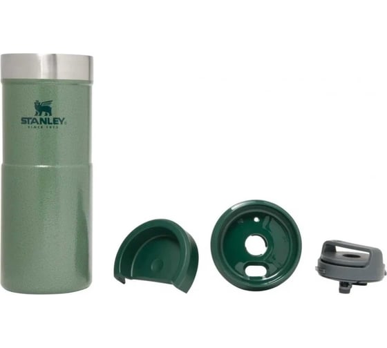 Термокружка STANLEY Classic Neverleak, зеленая, 0.35 л 10-09855-006