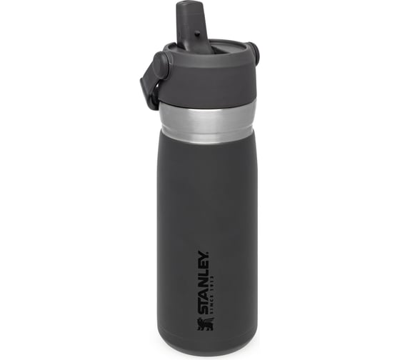 Термобутылка STANLEY GO IceFlow Flip Straw, серая, 0.65 л 10-09697-008