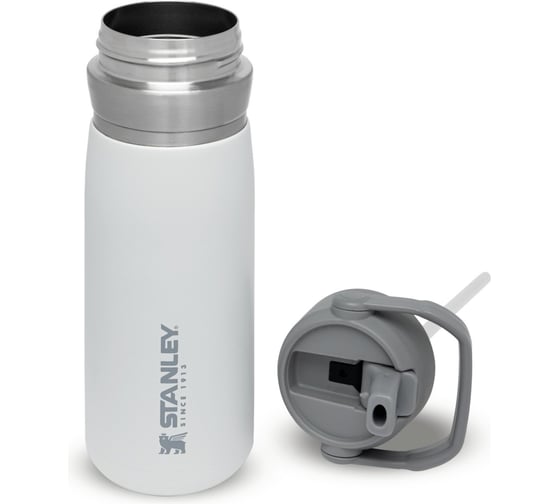 Термобутылка STANLEY GO IceFlow Flip Straw, белая, 0.65 л 10-09697-007