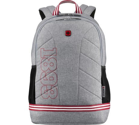 Рюкзак WENGER Collegiate Quadma 16”, серый, 100% полиэстер, 33х17х43 см, 22 л 611666