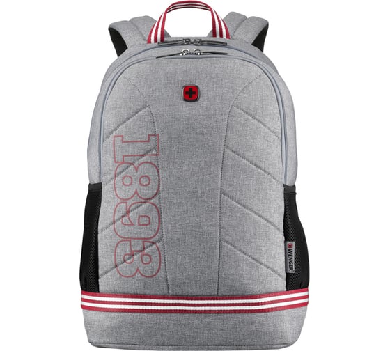 Рюкзак WENGER Collegiate Quadma 16”, серый, 100% полиэстер, 33х17х43 см, 22 л 611666 1