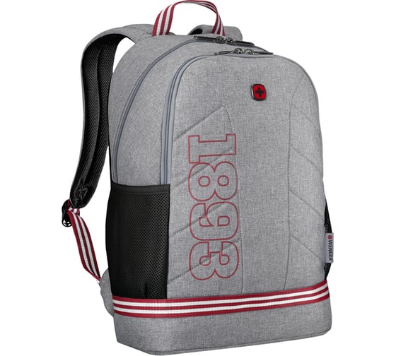Рюкзак WENGER Collegiate Quadma 16”, серый, 100% полиэстер, 33х17х43 см, 22 л 611666