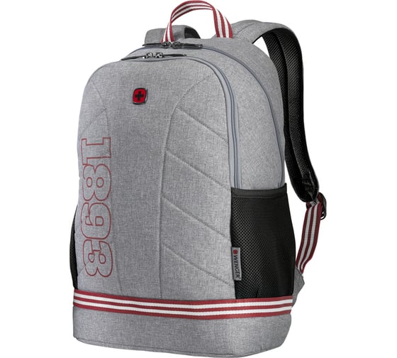 Рюкзак WENGER Collegiate Quadma 16”, серый, 100% полиэстер, 33х17х43 см, 22 л 611666