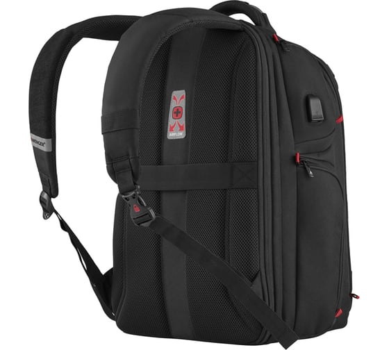 Рюкзак WENGER PlayerOne 17.3”, чёрный, 100% полиэстер, 38х26х49 см, 29 л 611650